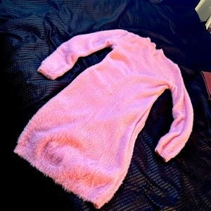 Fuzzy pink dress